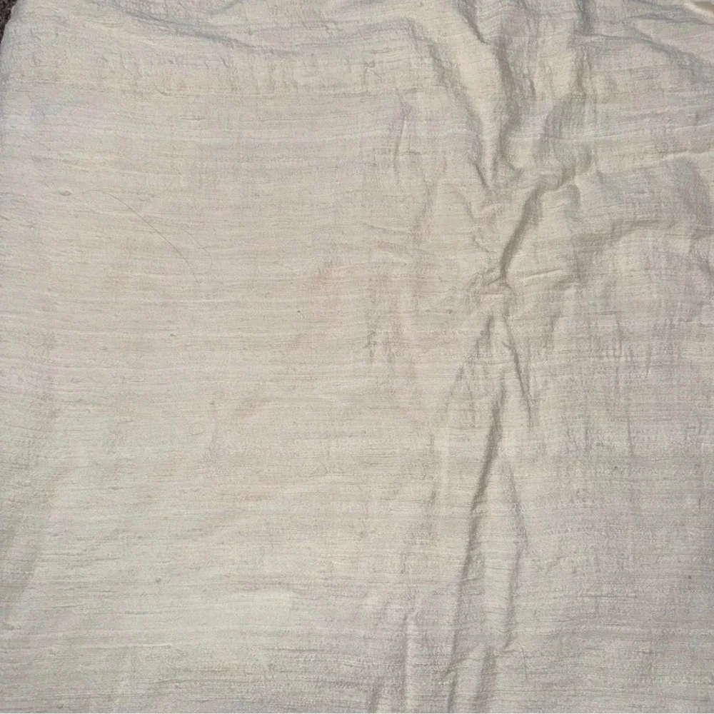 Quince Raw Silk Curtain Panels 48x84 Cream Cotton Lined Excellent Texture Luxury